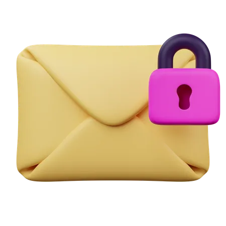 Mail Lock  3D Icon