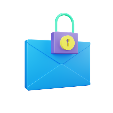 Mail Lock  3D Icon