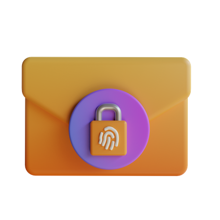 Mail Lock  3D Icon