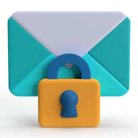 Mail Lock  3D Icon