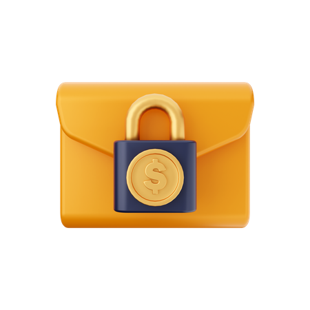 Mail Lock  3D Illustration