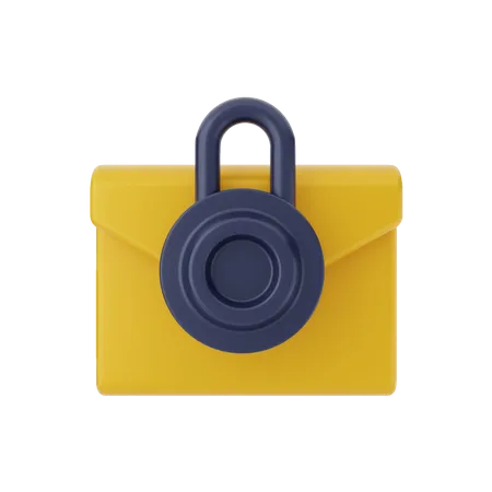 Mail Lock  3D Illustration