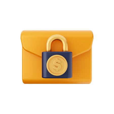Mail Lock 3D Illustration