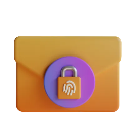 Mail Lock  3D Icon