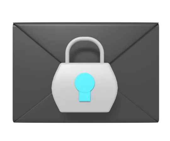 Envelope Padlock Security 3D Icon