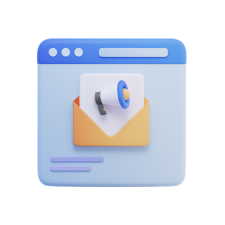 Mail Marketing  3D Icon