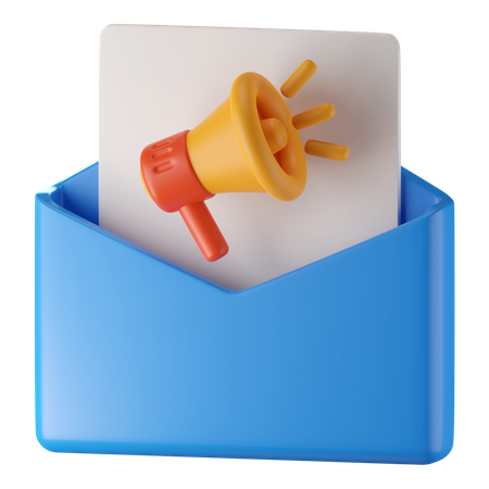 Mail Marketing 3D Icon