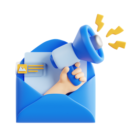 Marketing par courrier  3D Icon