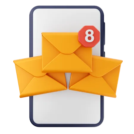 Mail Messages  3D Icon