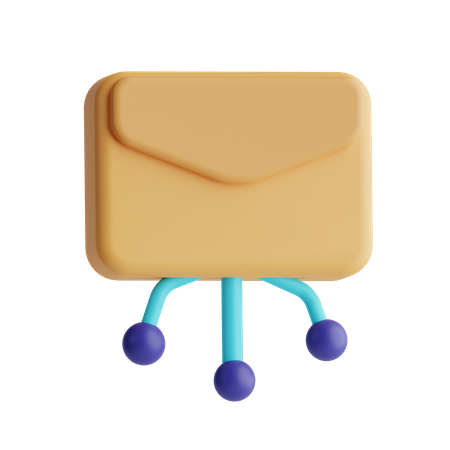 Mail Networking  3D Icon