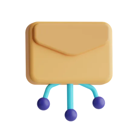 Mail Networking  3D Icon