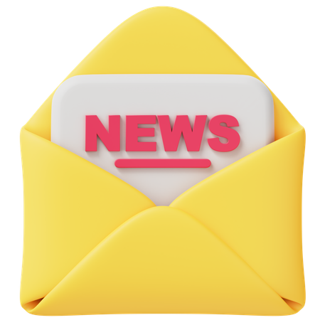 Mail News  3D Icon