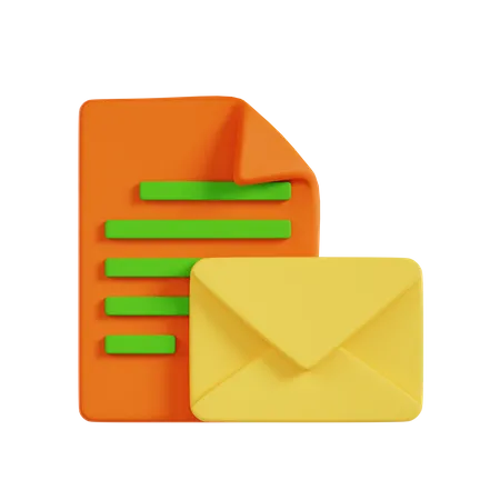 Mail Note  3D Icon