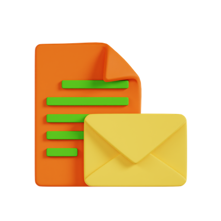 Mail Note  3D Icon