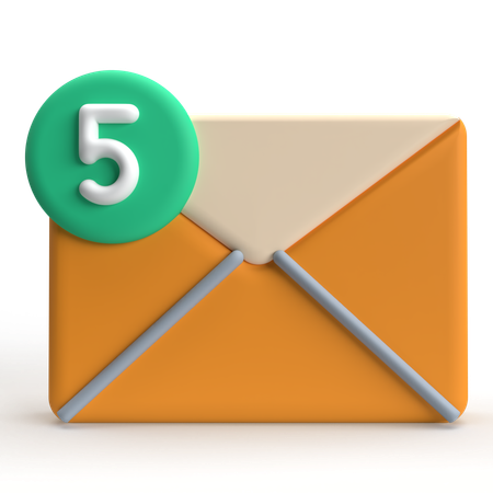 メール通知  3D Icon