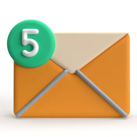 メール通知  3D Icon