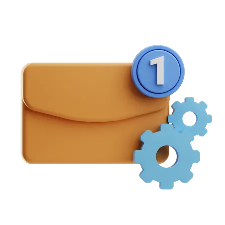 メール通知  3D Icon
