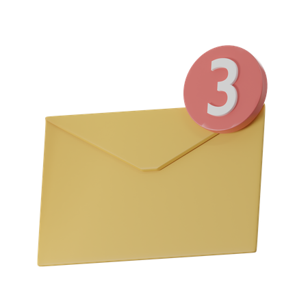 Mail Notification  3D Icon