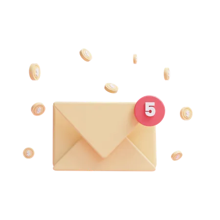 Mail Notification  3D Icon