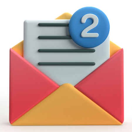 Mail Notification  3D Icon