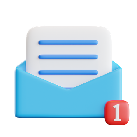 Mail Notification  3D Icon