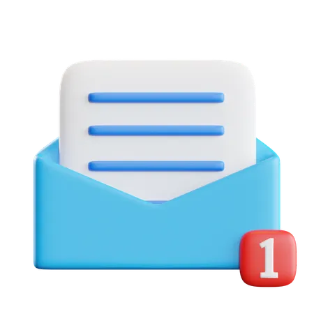 Mail Notification  3D Icon