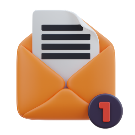 Mail Notification  3D Icon