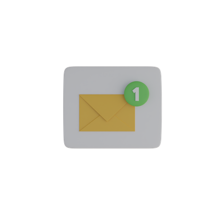 Mail Notification  3D Icon