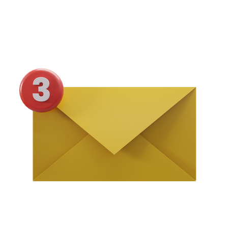 Mail Notification  3D Icon