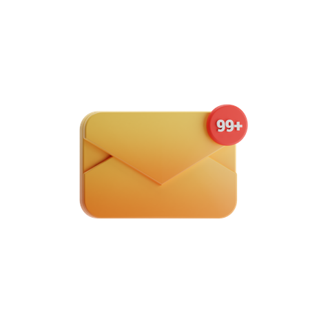 Mail Notification  3D Illustration