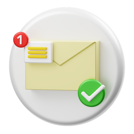 Mail Notification  3D Illustration