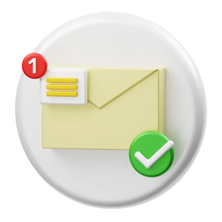 Mail Notification  3D Illustration