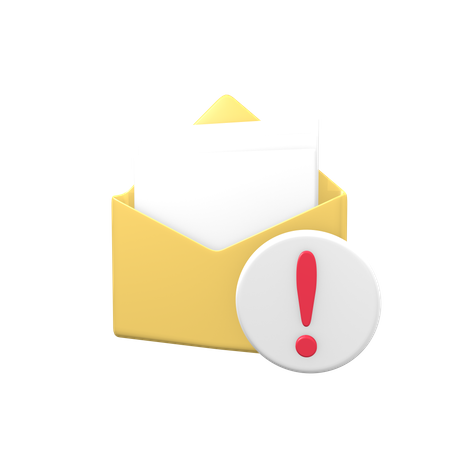 Mail notification  3D Illustration