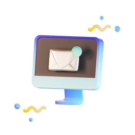 Mail notification  3D Illustration