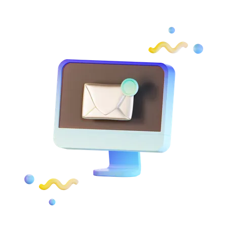 Mail notification  3D Illustration