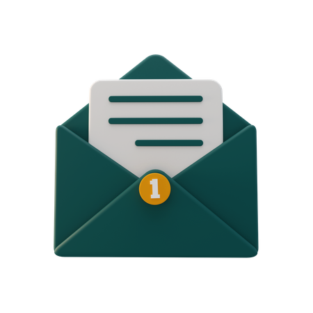 Mail Notification  3D Illustration