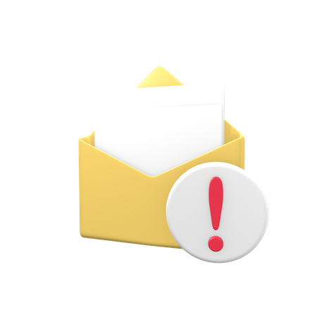 Mail notification 3D Illustration