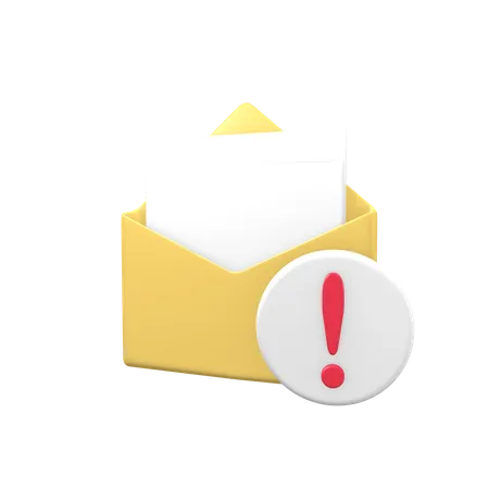 Mail notification  3D Illustration