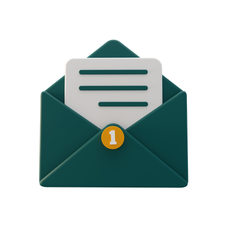 Mail Notification 3D Illustration