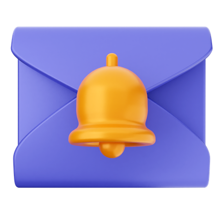 Mail Notification Bell  3D Icon