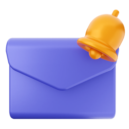 Mail Notification Bell  3D Icon