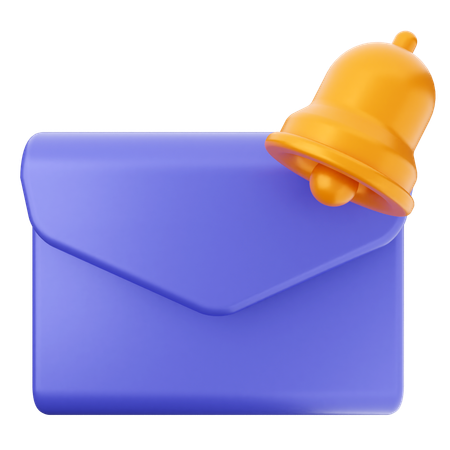 Mail Notification Bell  3D Icon