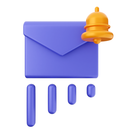 Mail Notification Bell  3D Icon