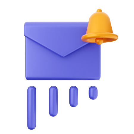 Mail Notification Bell  3D Icon