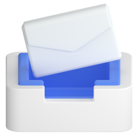 Mail on inbox  3D Icon