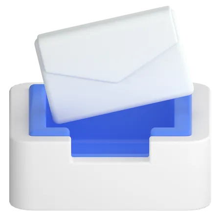 Mail on inbox  3D Icon