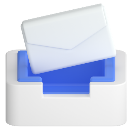 Mail on inbox  3D Icon