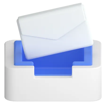 One Email On Inbox 3D Icon