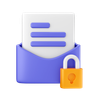 3d mail padlock logo