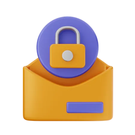 Mail Padlock  3D Icon